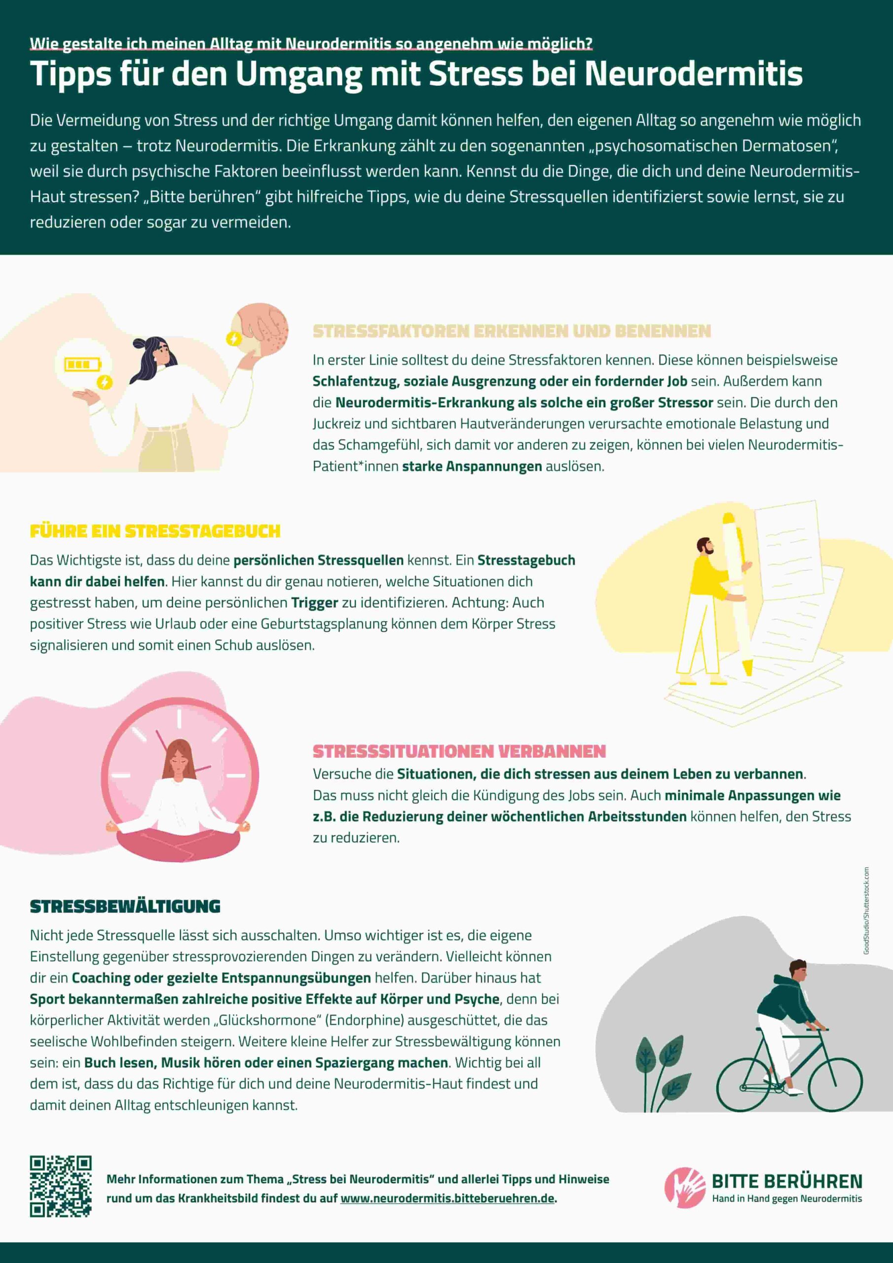 neurodermitis ratgeber alltag infografik stress