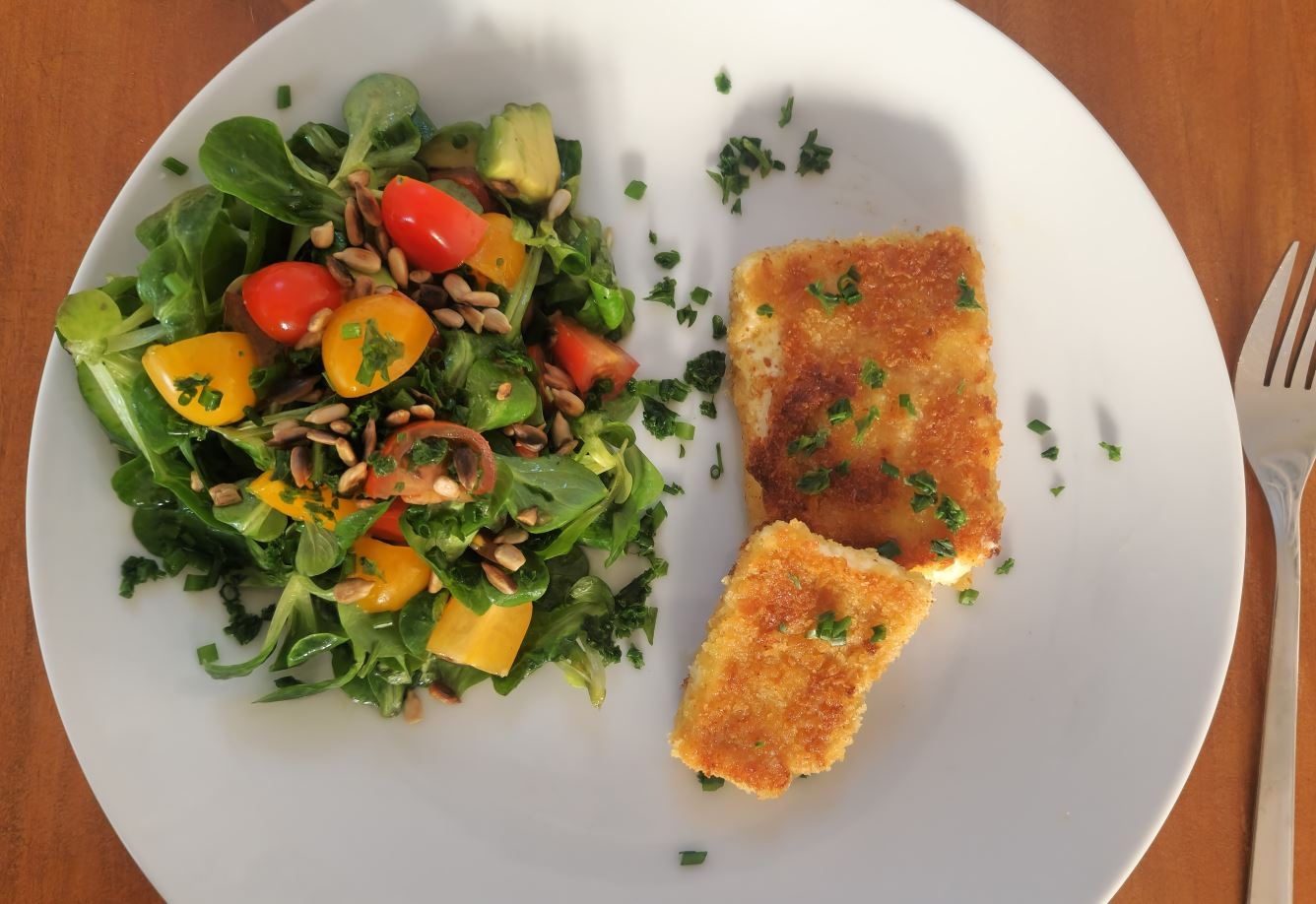 neurodermitis rezept feta schnitzel feldsalat fertiges gericht