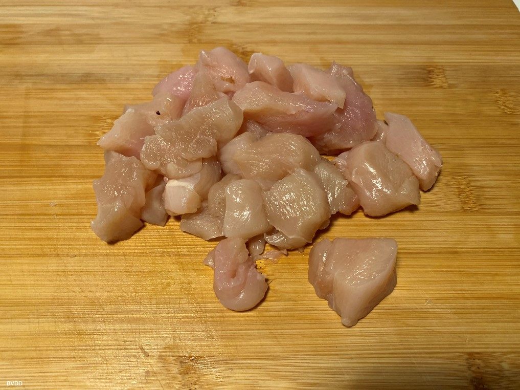 Hähnchen geschnitten