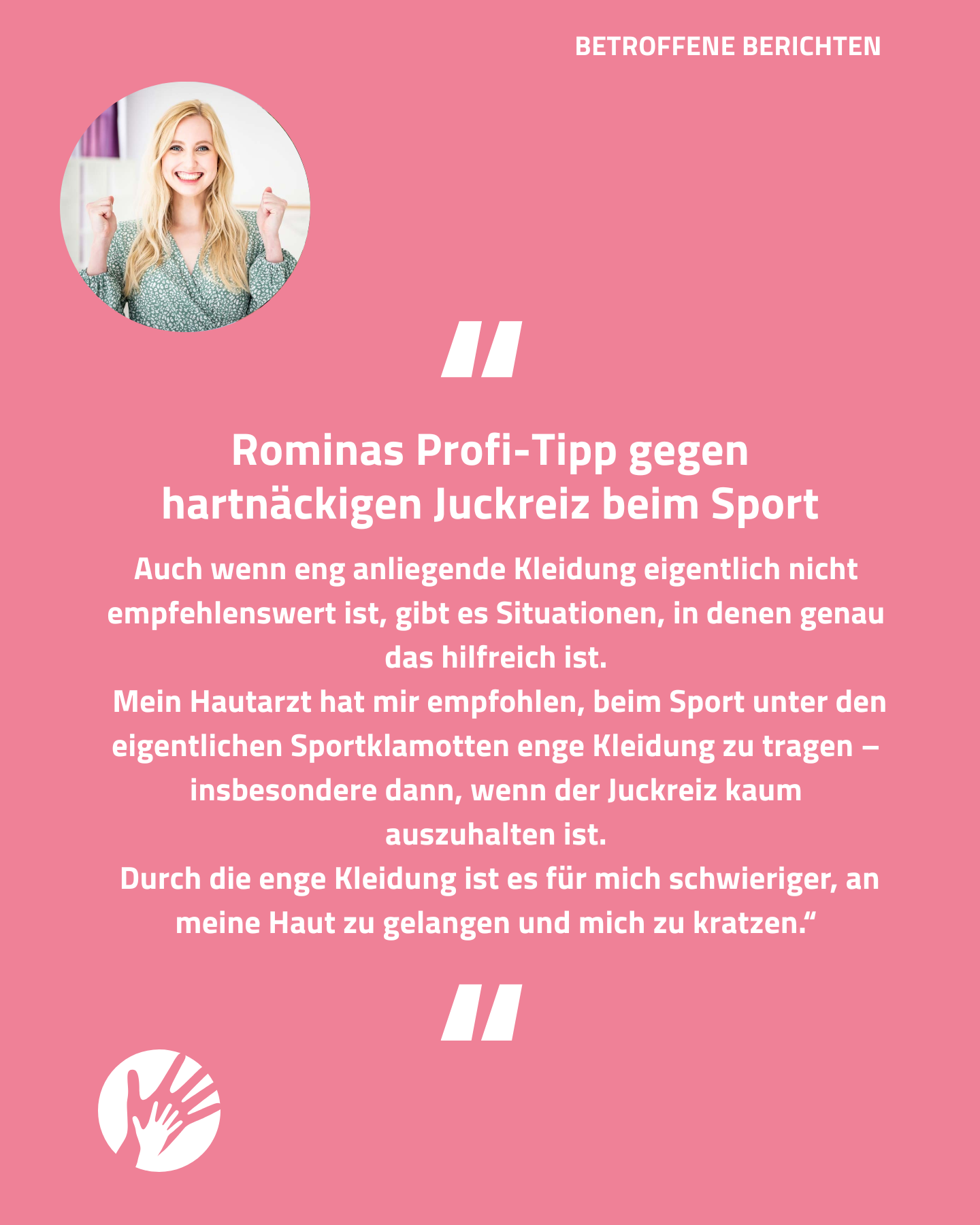 Neurodermitis Zitat Romina Sport