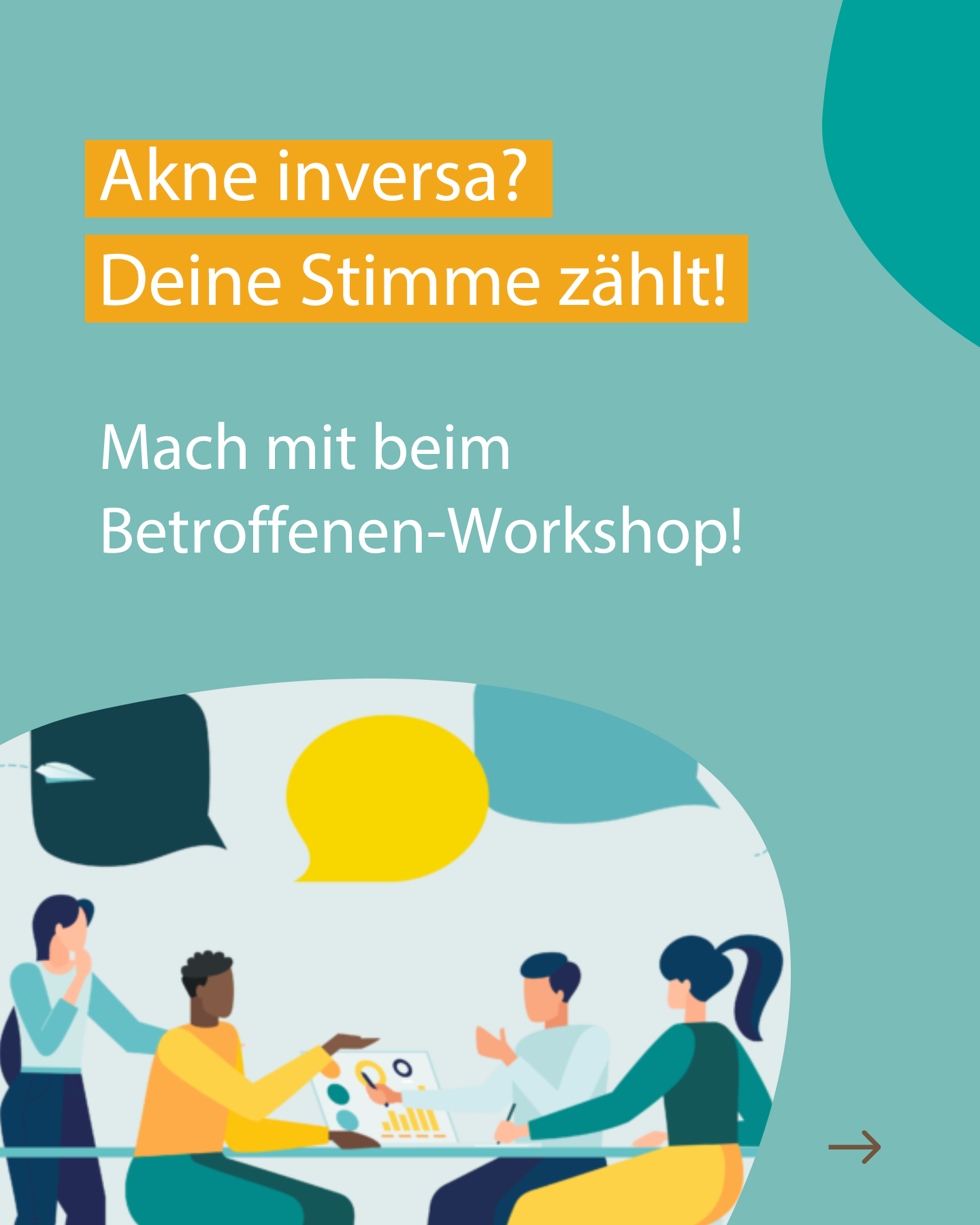 Akne inversa? Deine Stimme zählt! Mach mit beim Betroffen-Workshop
