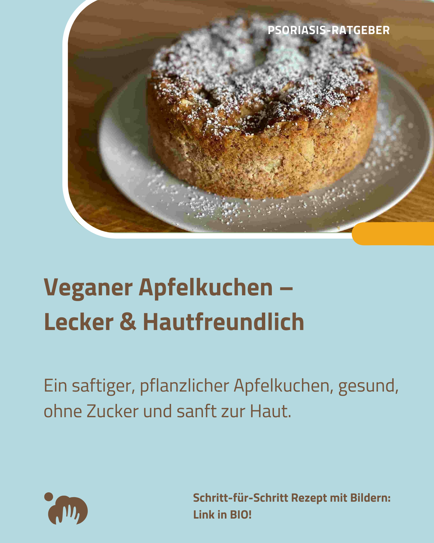 Veganer Apfelkuchen lecker und Hautfreundlich bei Psoriasis